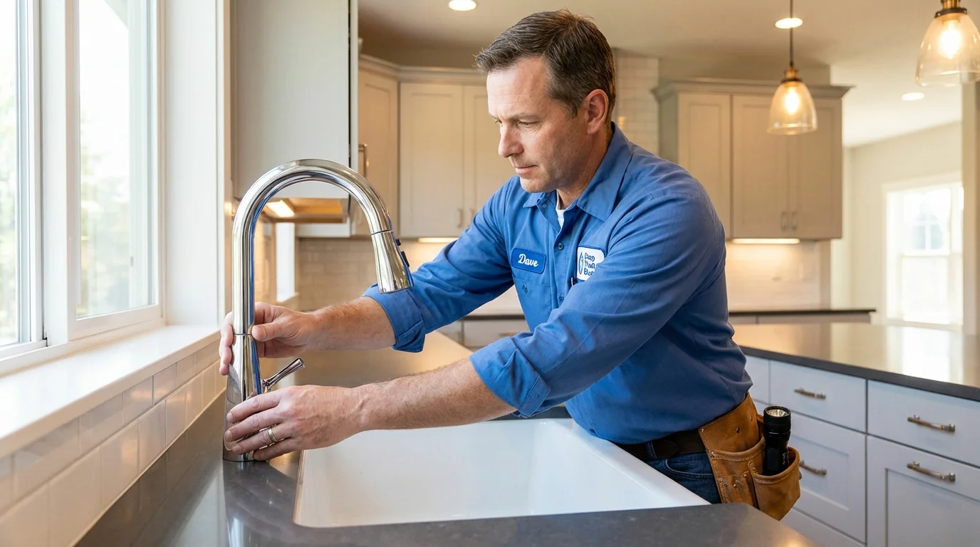 Kitchen faucet installation by Johns Plumbing LLC in Big Bear City